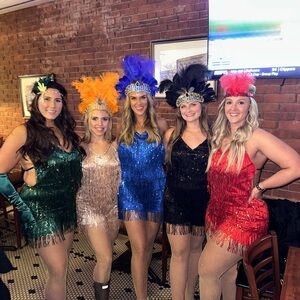 Life of A ShowGirl Costume -Champagne/Orange